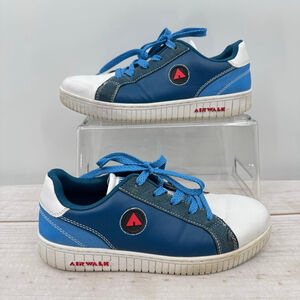 Vintage Y2K Airwalk Stevie Skate Sneakers Blue White Leather & Suede Streetwear